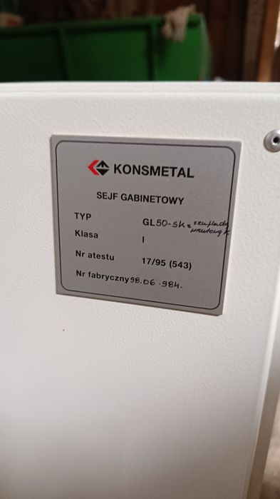 Sejf wrzutowy Konsmetal