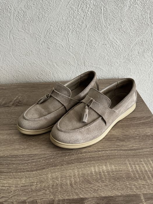 Лофери туфлі сірі