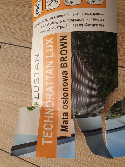 Mata osłonowa Brown Technorattan Lux 1×3m