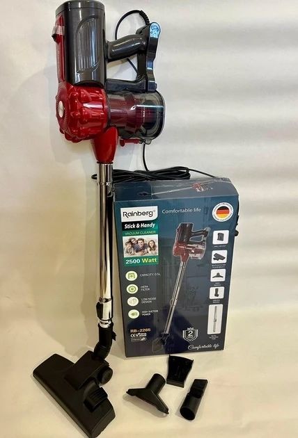 Мощный вертикальный пылесос Rainberg RB-2265 2500W с HEPA фильтром