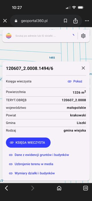 Na sprzedaż piękna działka budowlana widokowa w Liszkach (okolice szkoły podstawowej) - Widok 6