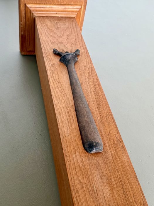 Stary Drewniany Postument Kolumnowy Piedestał Lity DĄB MASYW Jugendstil Art Deco Kolumna pod Rzeźbę Lampa Gabinet Unikat Antyk 86cm  kiwetnik ok 1910r