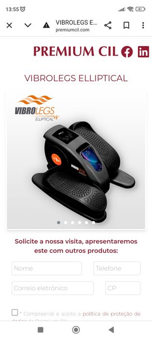 Vibro legsi a Ellliptical nova Boa para a má circulação