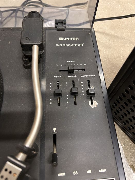 Adapter Gramofon Unitra Artur stereo model WG902 wraz z kolumnami