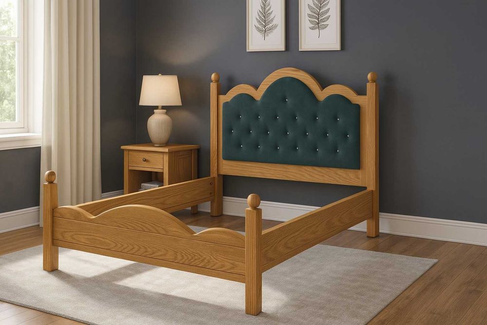 Łóżko Dębowe 160x200cm, 100% Lite Drewno, DĄB, Różne Wymiary.