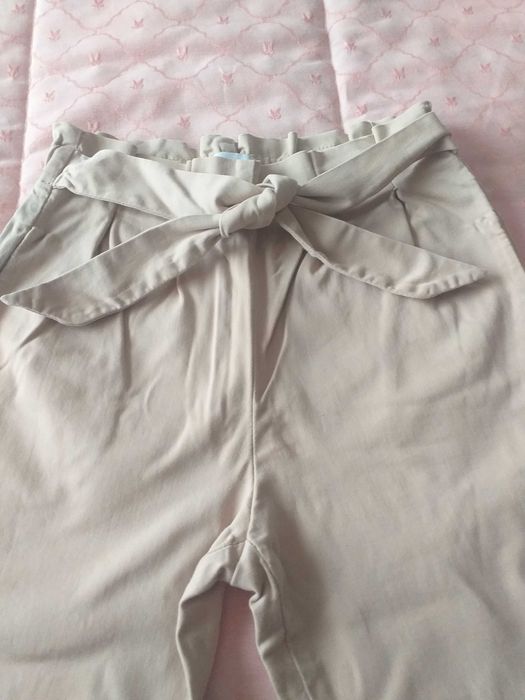 Calças beije em sarja, da ZARA KIDS 11-12 anos