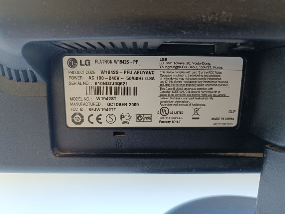 Монитор LG FLATRON W1942S