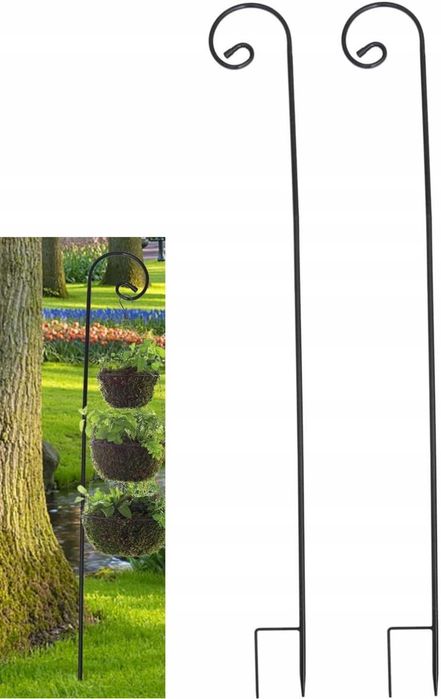 Wieszak Ogrodowy Na Doniczki Karmnik Dla Ptaków Oświetlenie 120cm 2 Sztuki