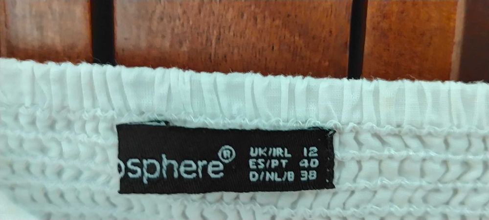 Vestido Curto Branco 40 Primark