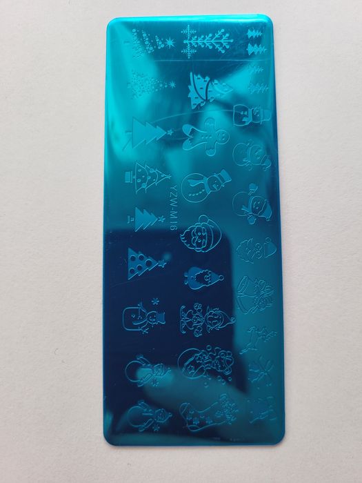 Blaszka płytka do stempli paznokci świąteczna choinki bałwanki Mikołaj