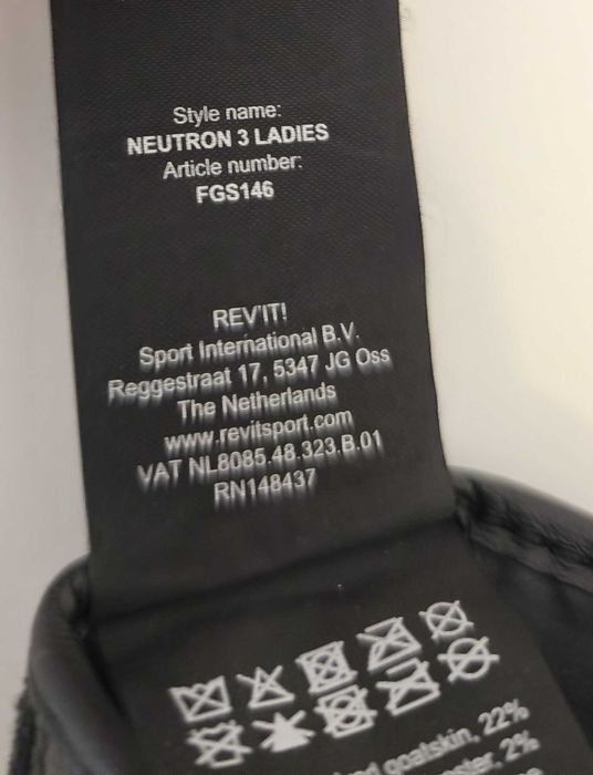 Luvas Rev'it Neutron 3 Lady Preto