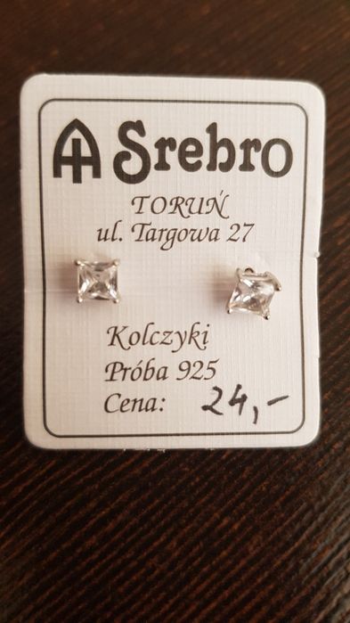 Kolczyki srebrne  z cyrkonikiem