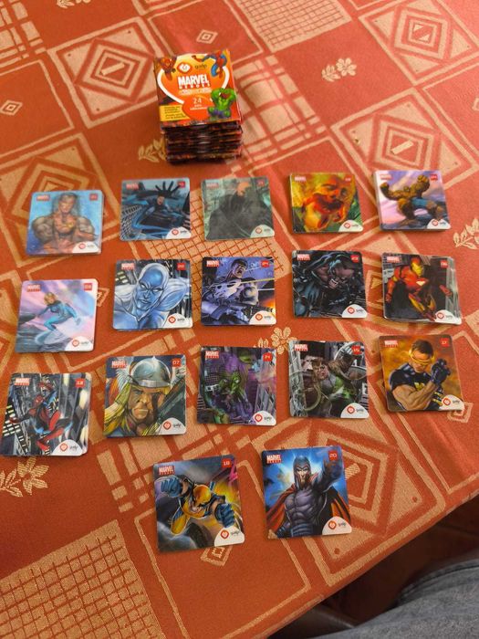 Coleção Marvel Heroes AxtionFlix Galp – Cartas / Tazos Lenticulares + Saquetas Seladas