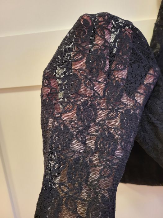 Legginsy koronkowe czarne