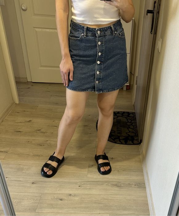 Джинсові міні юбки