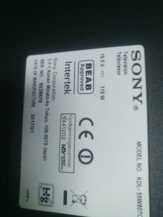 Телевизор Sony kdl-55w807c
