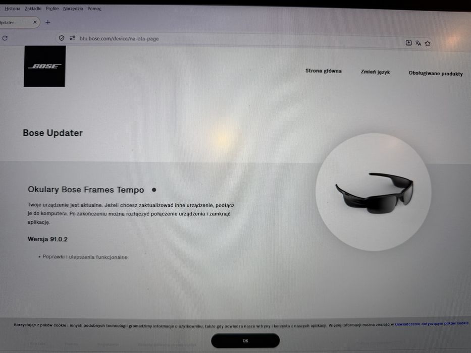 Bose Tempo Frames wersja demo.
