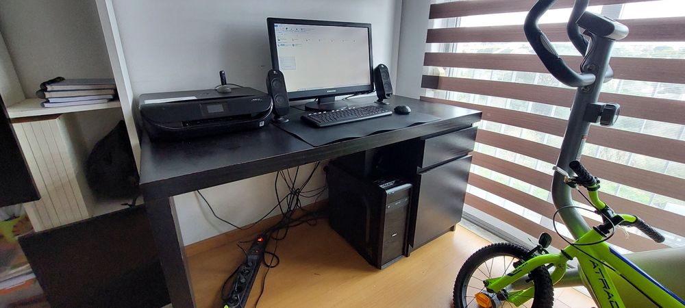 PACK  Secretária + Desktop+Monitor+Impressora+Conj Som Logitech