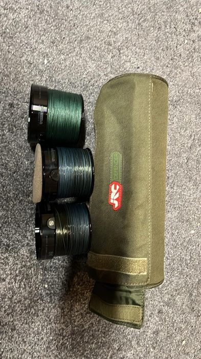 Okuma 8k  3 sztuki szpul z żyłkami + pokrowiec