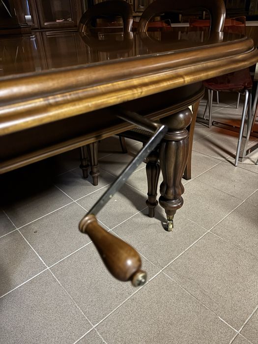 Zestaw Stylowy Stół 8 Krzeseł Komoda Angielskie Meble Stylowe