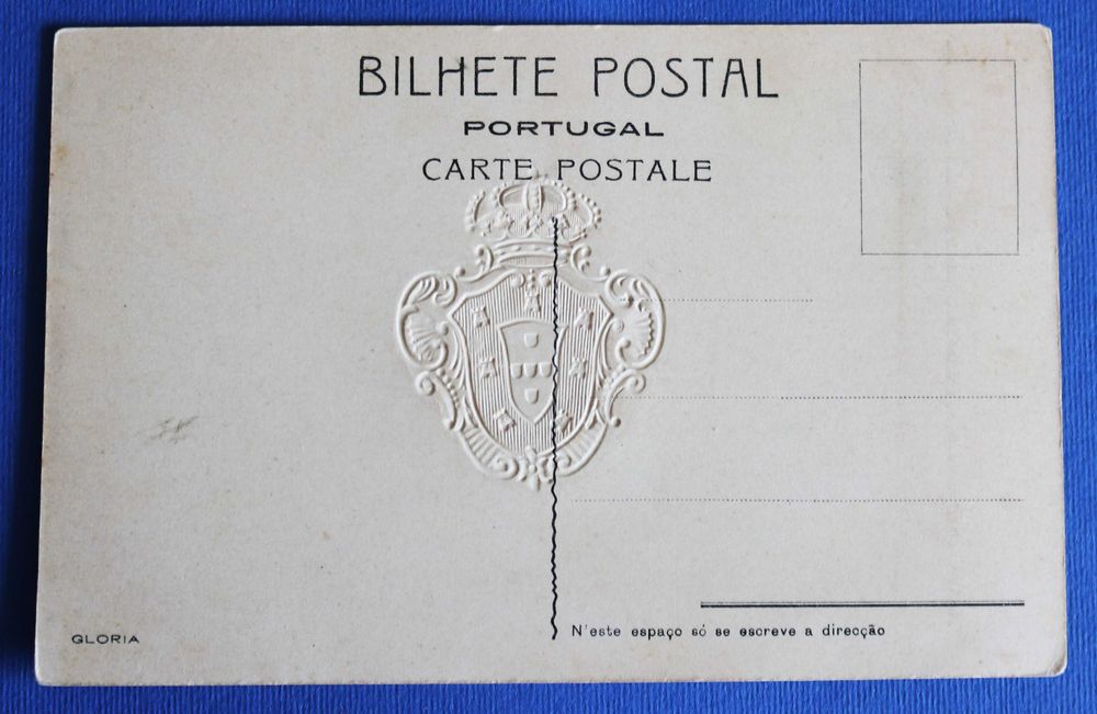 Bandeira Monárquica postal ilustrado cores e relevo (Reserva JMG)