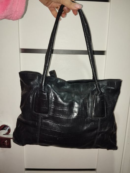 Сумка шопер кожаная