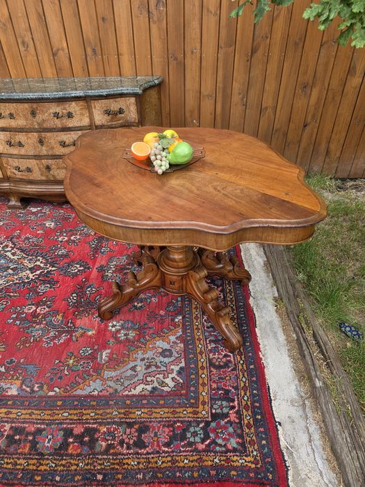 Stół wysoki stolik ława Napoleon orzech #2006 Stylowy Węgrów