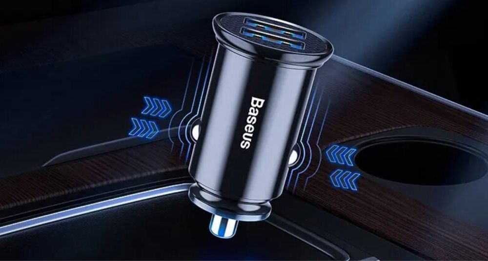 Зарядка в прикурювач авто Baseus 2usb
