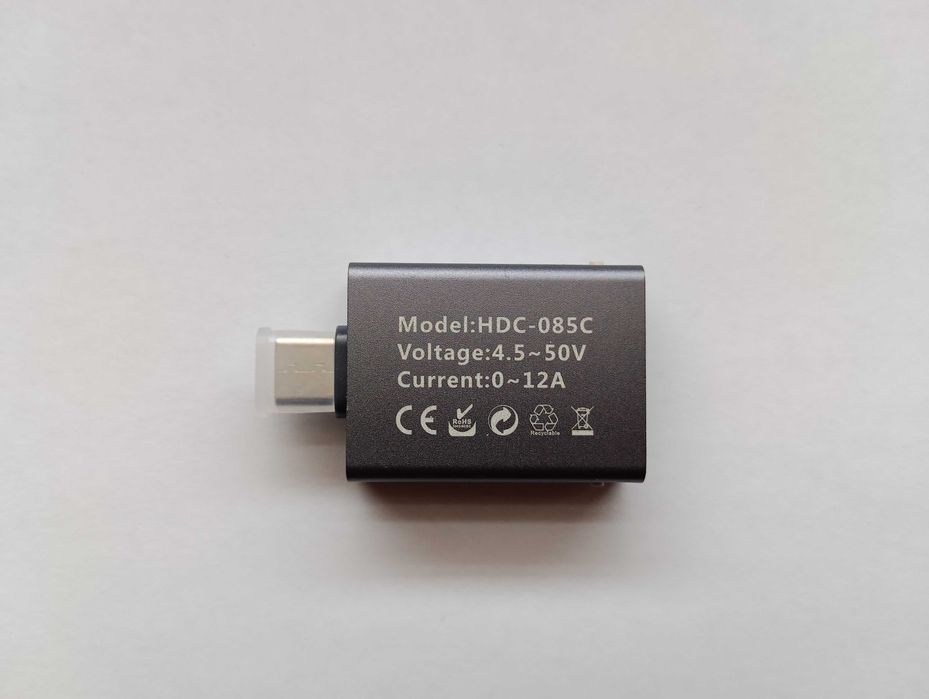 USB Type C тестер напруги, струму, ємності Hidance HDC-085C