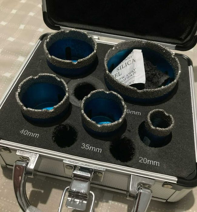 Набор коронок по керамике для сухого сверления плитки, гранит, мрамор