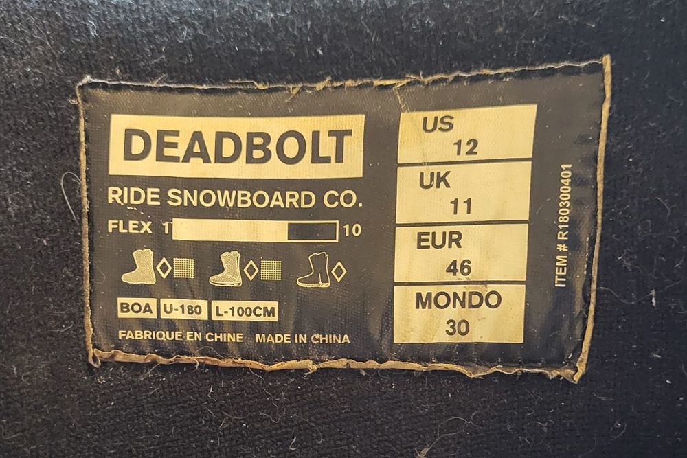 Ride Deadbolt 46 buty snowboard
