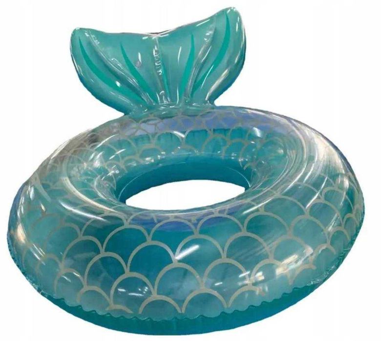 koło kółko SYRENKA niebieskie dmuchane do pływania basen 70cm nowe