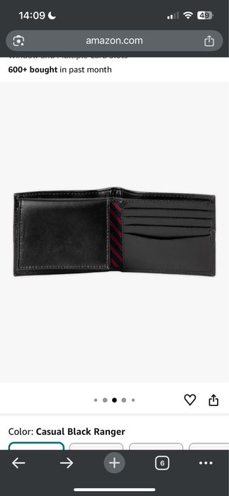 Гаманець чоловічий  чорний шкіряний Tommy Hilfiger