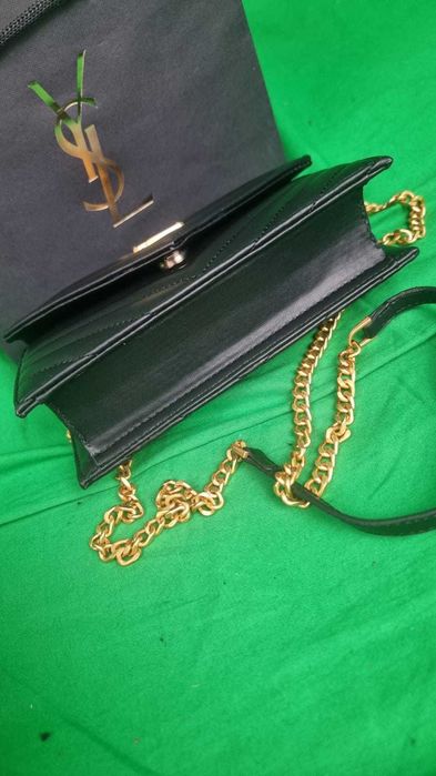 Torebka damska ysl torba listonoszka na lancuszku zlotym Premium