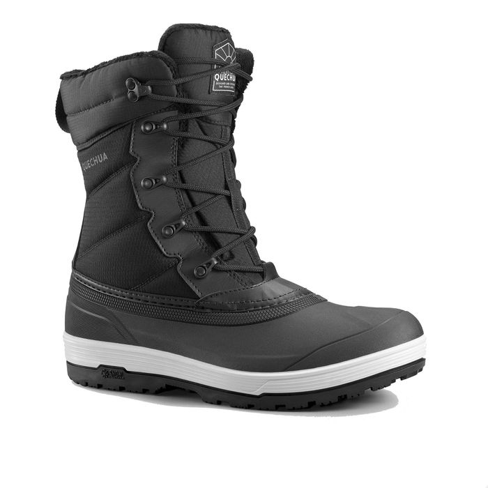 Botas Quentes e Impermeáveis de Caminhada na Neve Homem NH500 Preto
