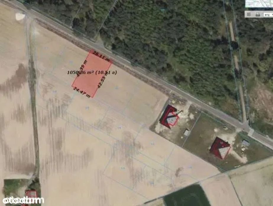 Działka budowlana pod lasem