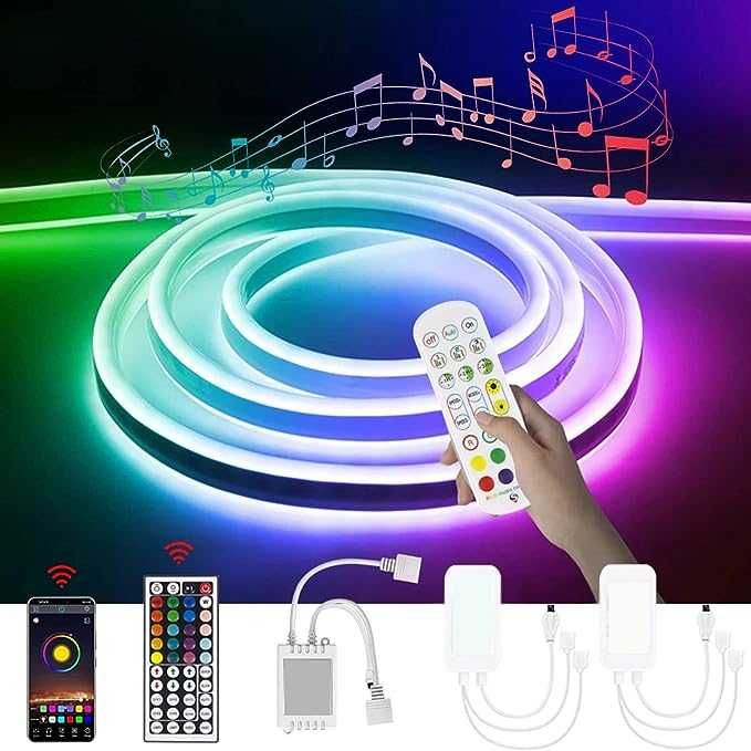 Smart LED RGB neonowe światło do pomieszczeń, nowoczesna dekoracja,