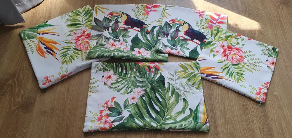 Komplet poszewek na poduszki balkonowe