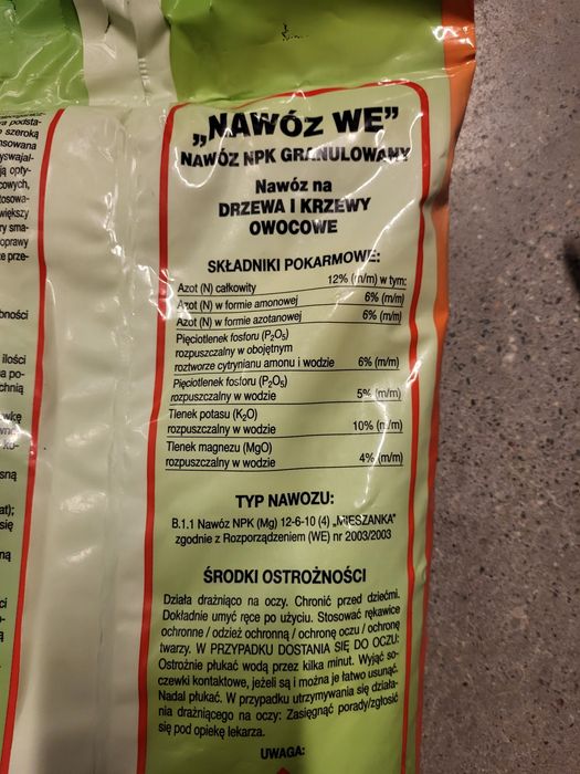Nawóz na drzewa i krzewy owocowe Ogród Start 5kg