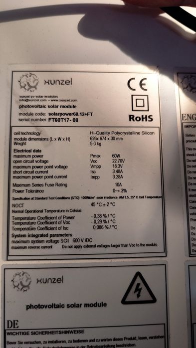 Painel Solar 60w  *novo*