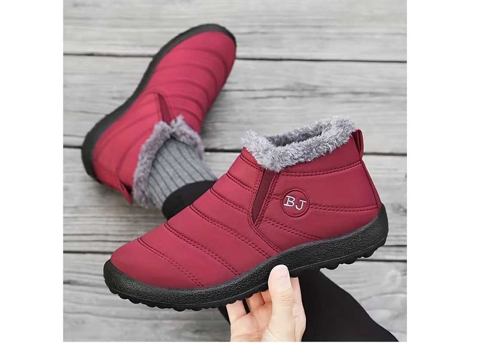 buty zimowe ocieplane czerwone nowe /46