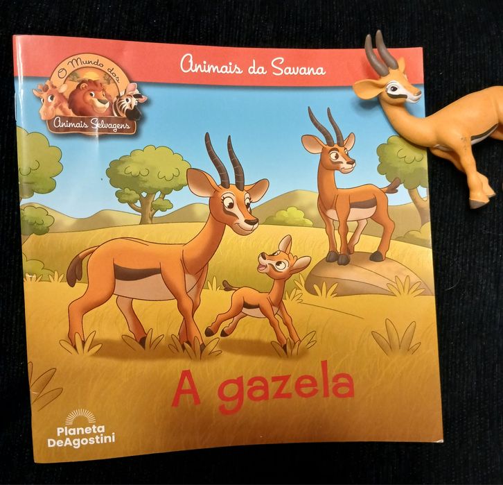 Livro "A gazela " mais a figura do livro