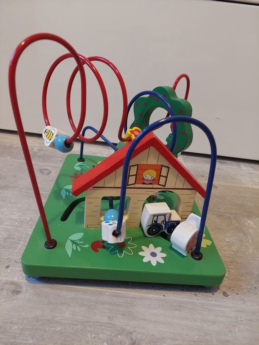 Przeplatanka drewniana zabawka Farma Montessori