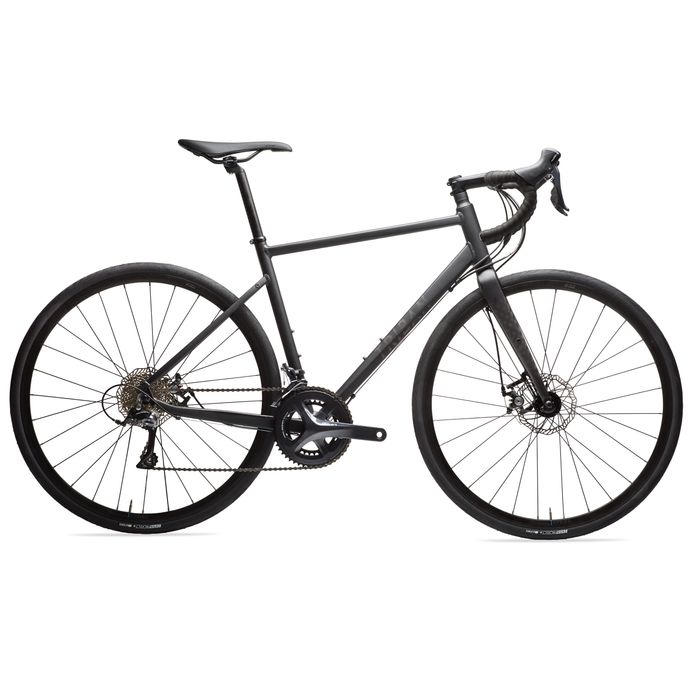 Bicicleta estrada nova TRIBAN RC500 PRETO TRAVÃO DISCO