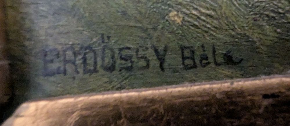 Antyk: Obraz olejny – Béla Erdössy (1871/1928) – Orka, Konie