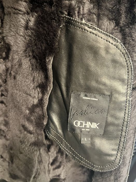 Płaszcz Ochnik skóra naturalna, jenot, rozm M/L