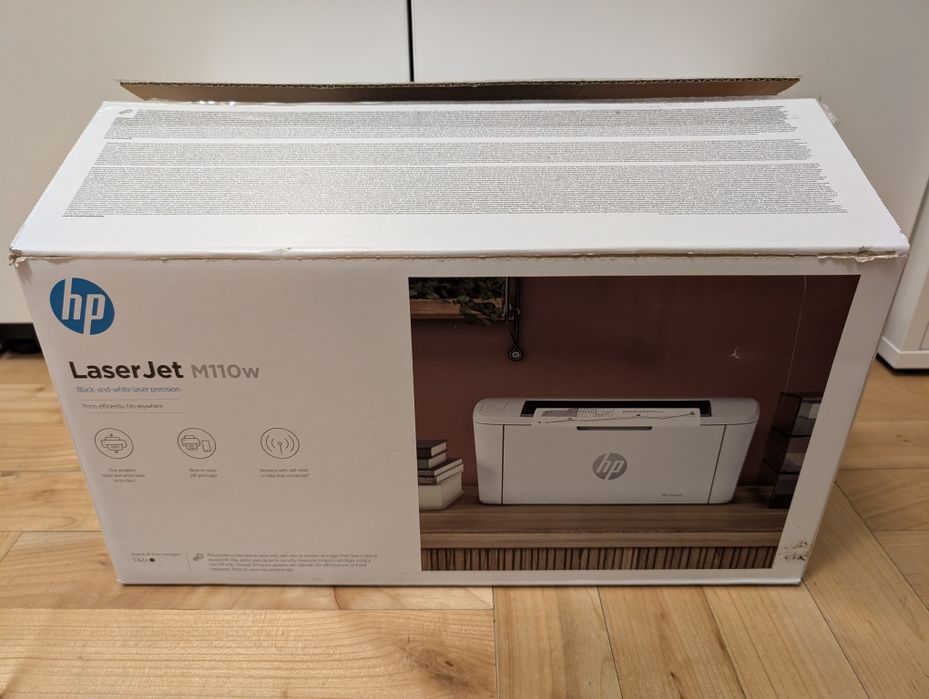Mała drukarka HP LaserJet m110we jak nowa, nowy oryginalny toner HP