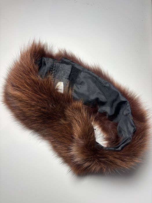 Naturalna opaska z futra norek – brązowy, odpinany