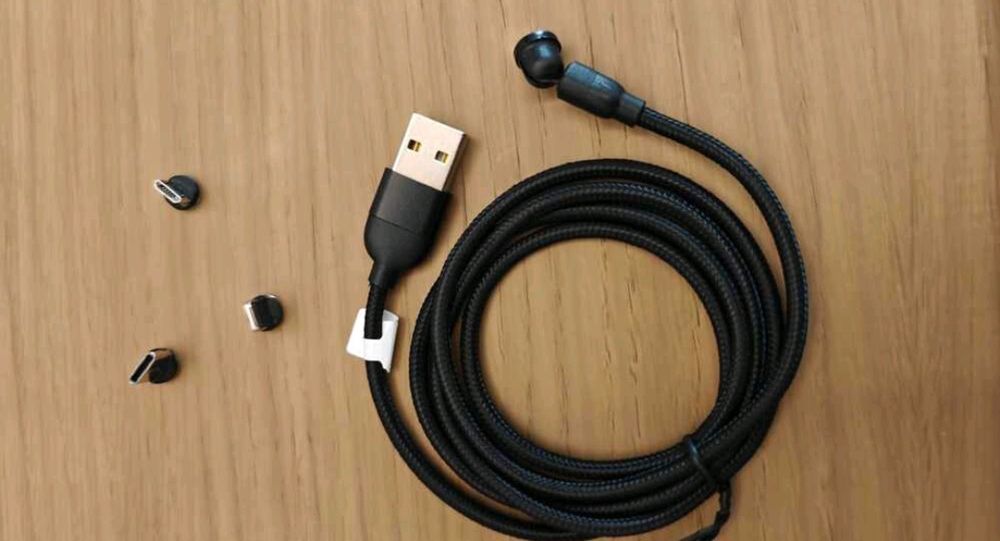 Cabo magnético 3 em 1 dobrável