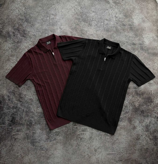 Мужская футболка поло на замке размеры M-XXL